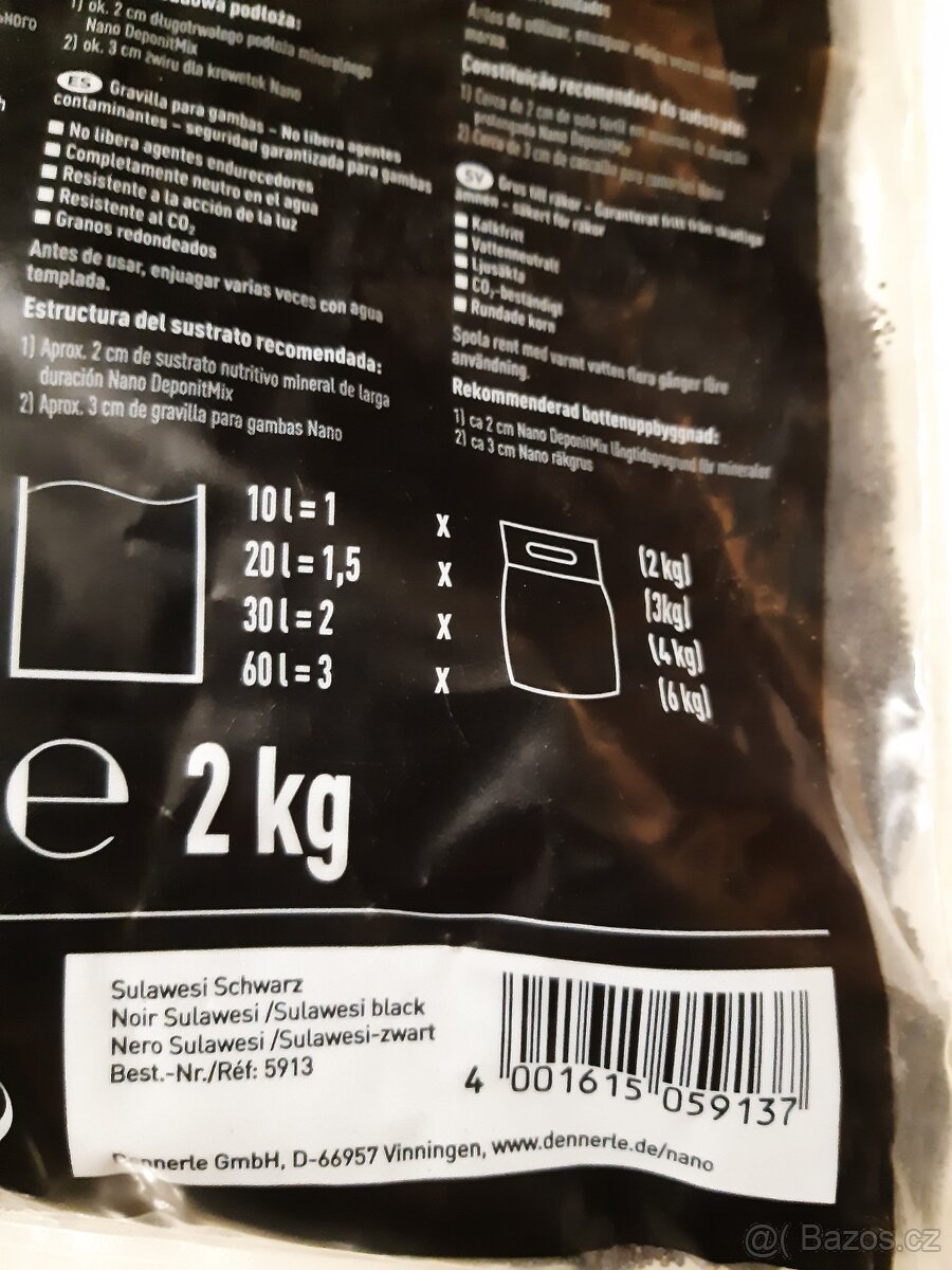 Dennerle Nano Garnelenkies černý 3×2kg