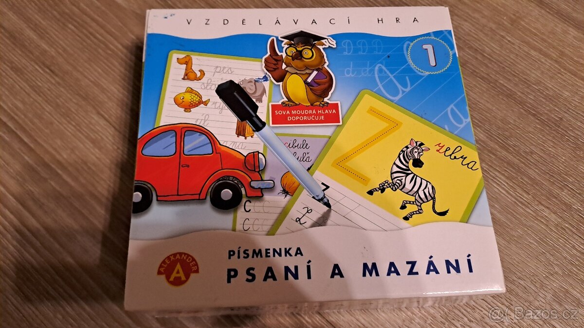 Vzdělávací hra Písmenka psaní a mazání pro předškoláky