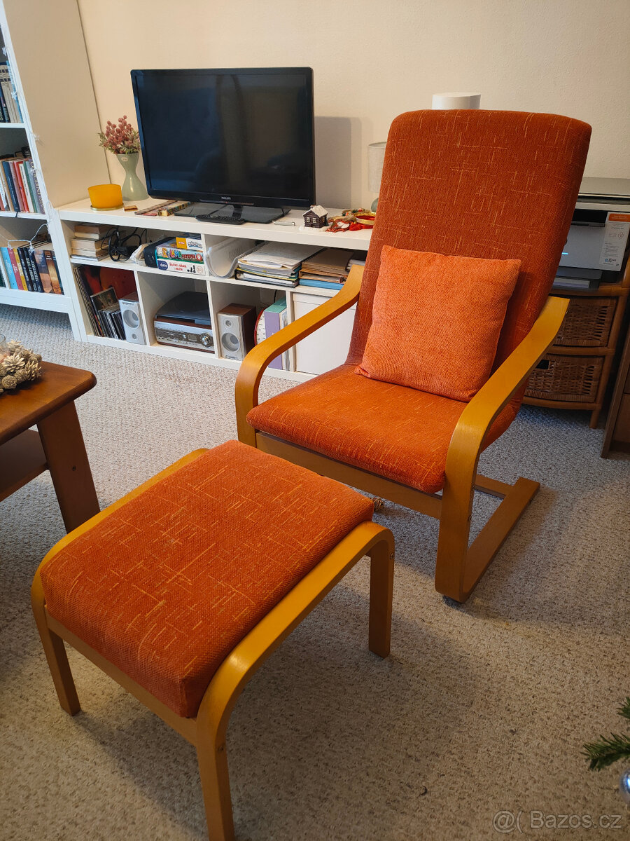 Set houpací křesílko + podnožka