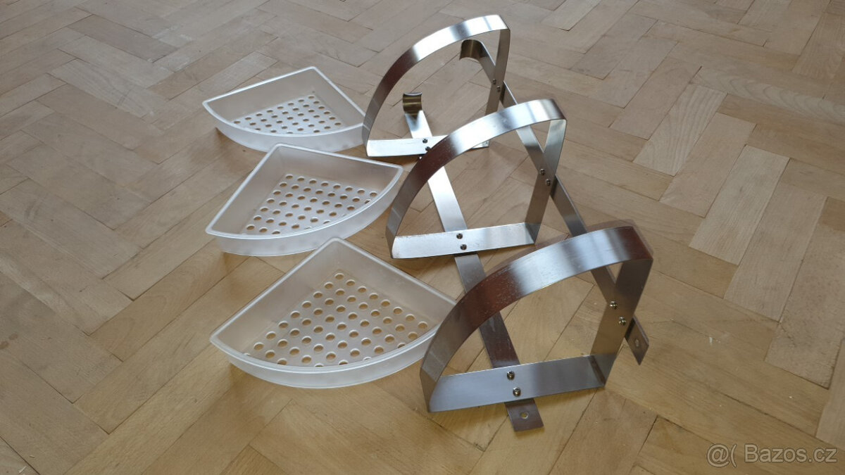 IKEA Grundtal sprchový rohový nástěnný policový díl