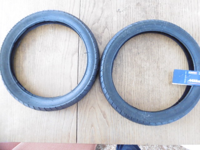 Nové pláště na dětské kolo