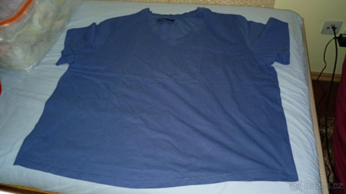 Nové modré tričko s krátkými rukávy - vel. 56/58