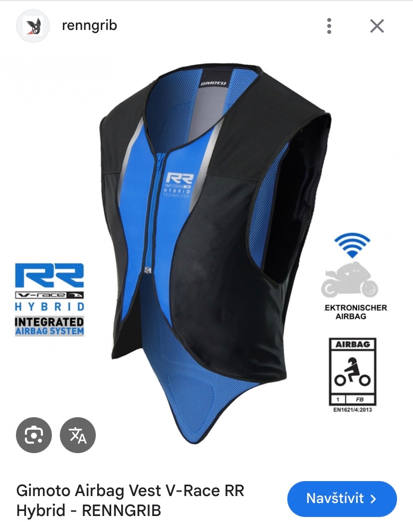 Airbagová vesta Gimoto V Race RR