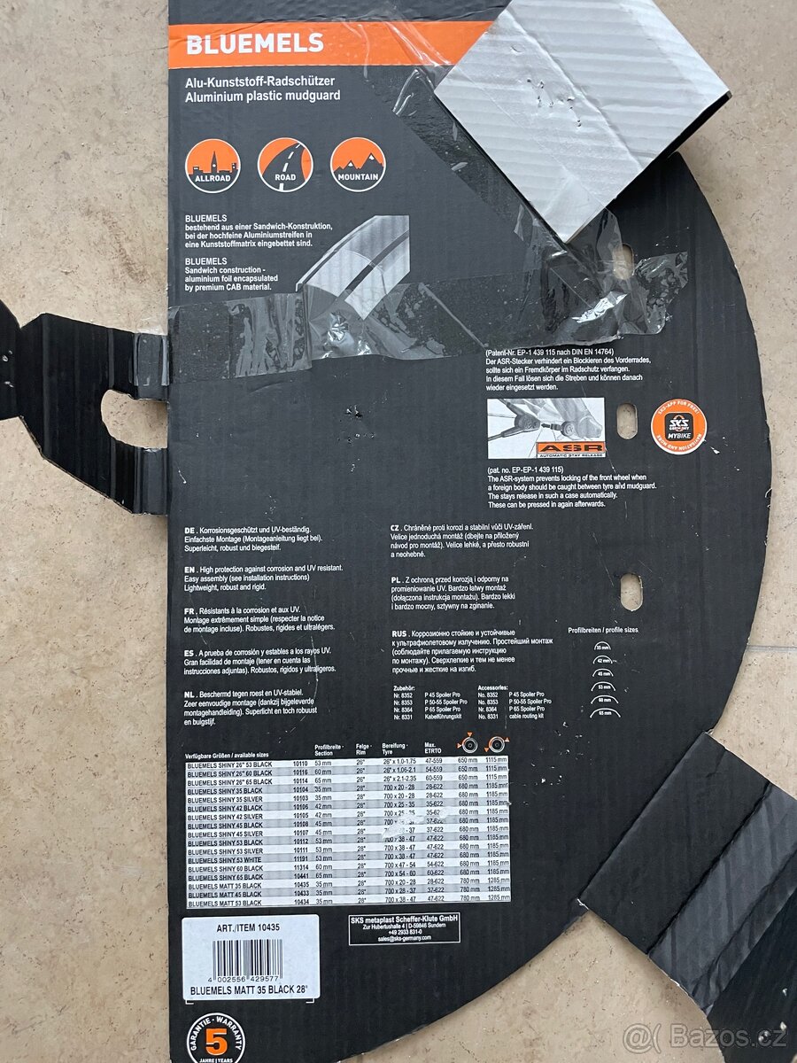 Blatníky SKS Bluemels Matt 35 Black