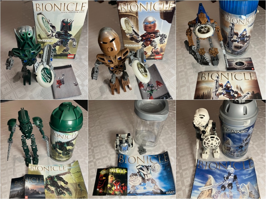 LEGO BIONICLE – sběratelský balík 2001–2004, kompletní, krab