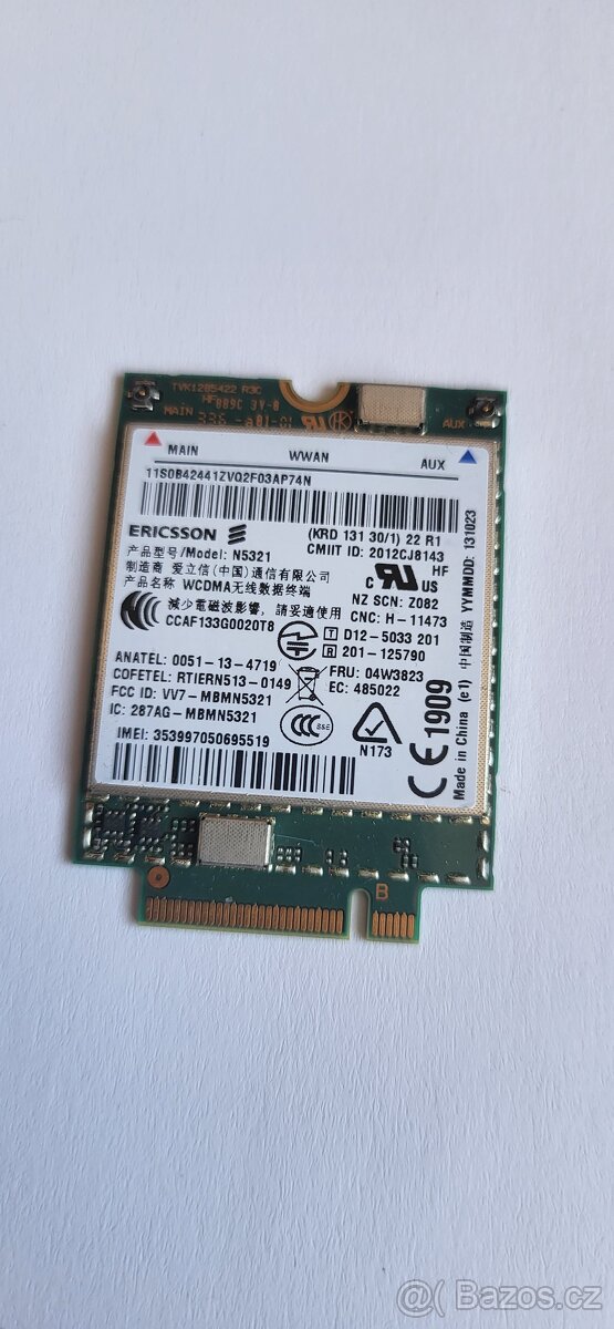 Lenovo ThinkPad modem WWAN Ericsson N5321