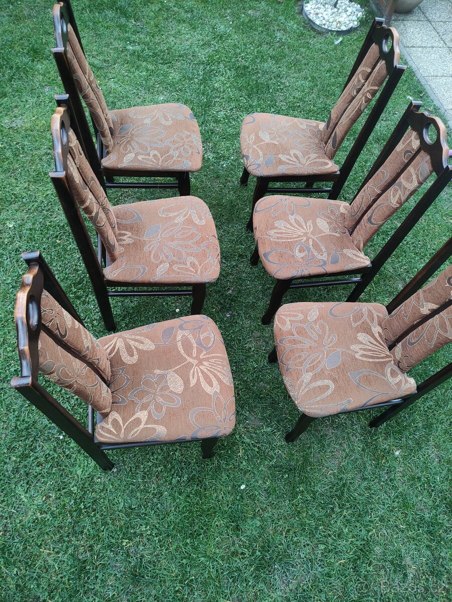 Židle masivní 6 ks