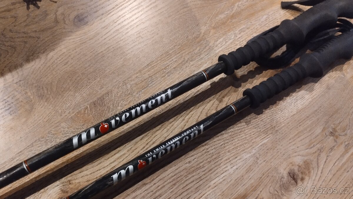 Lyžařské hůlky Movement, karbon, superlehké , 110cm