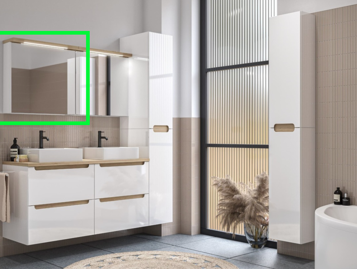 Zrcadlová skříňka bílá LESK