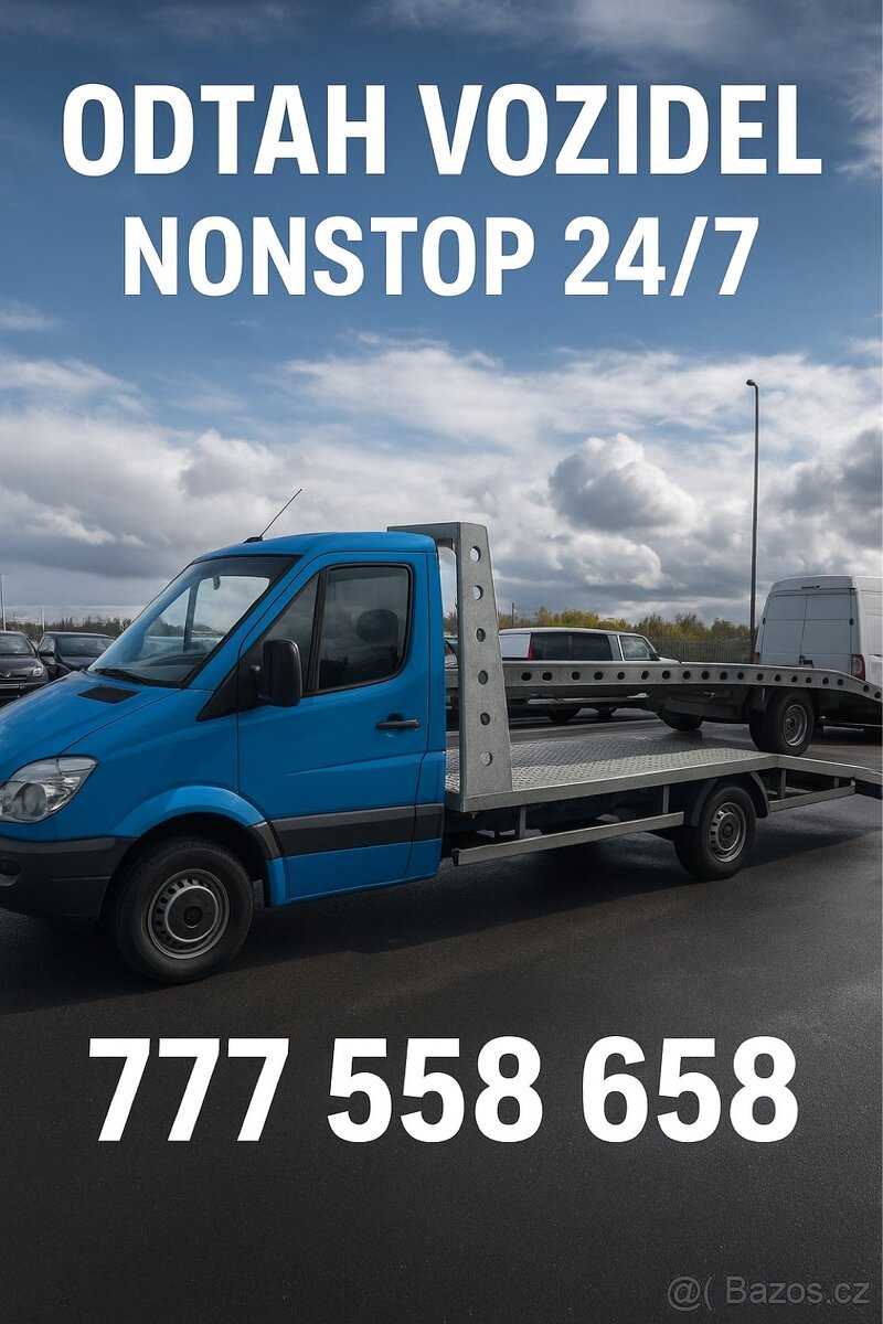 Odtah vozidel non stop. Az 2 auta najednou