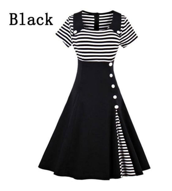 Černobílé šaty vel. S