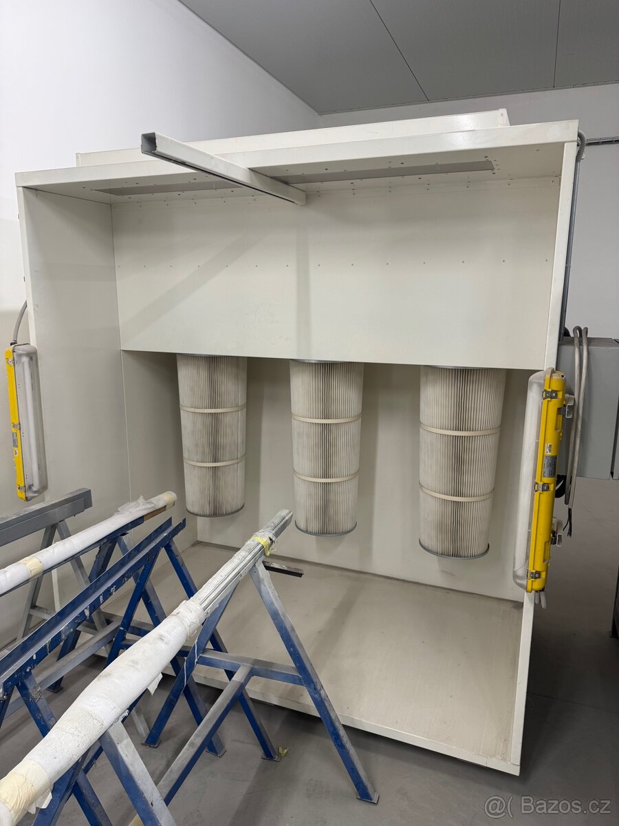 Lakovací kabina šíře 2m + vypalovací pec 150x200