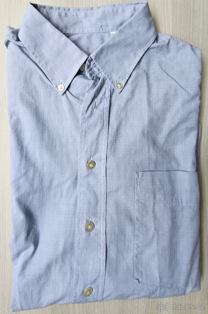 Prodám pánskou bavlněnou košili modrošedou vel. 52