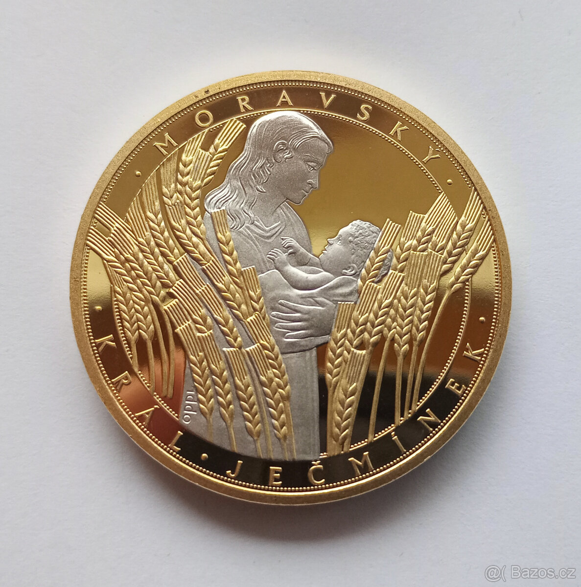 Pamětní medaile – Moravský král Ječmínek (Au + Pt, proof)