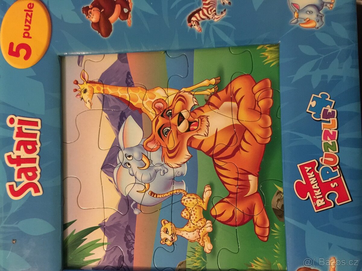 2x Knížky s puzzle pro nejmenší