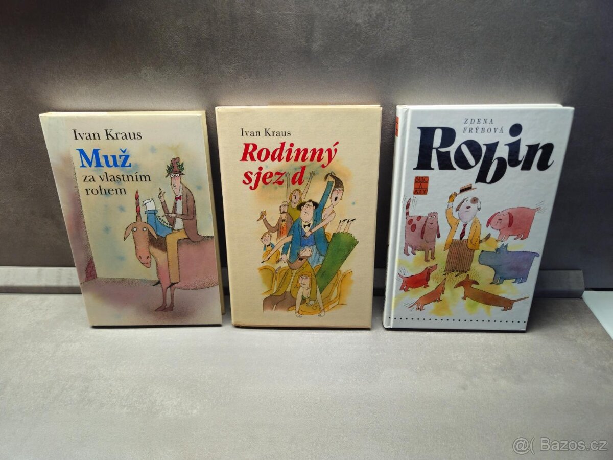 3 x Knihy ,Podpis ,A. Bornem (Robin,Rodinný Sjezd,muž ..)