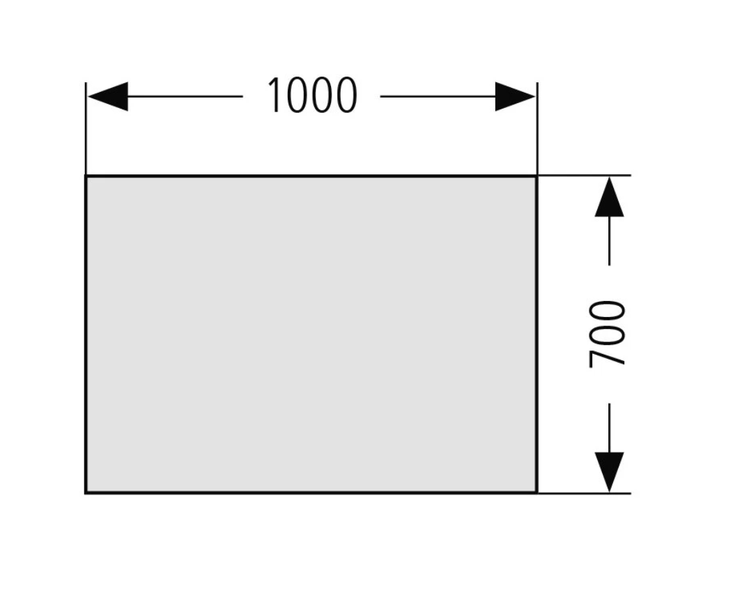 Stolová Deska hranatá 1000x700x25 mm Bílá