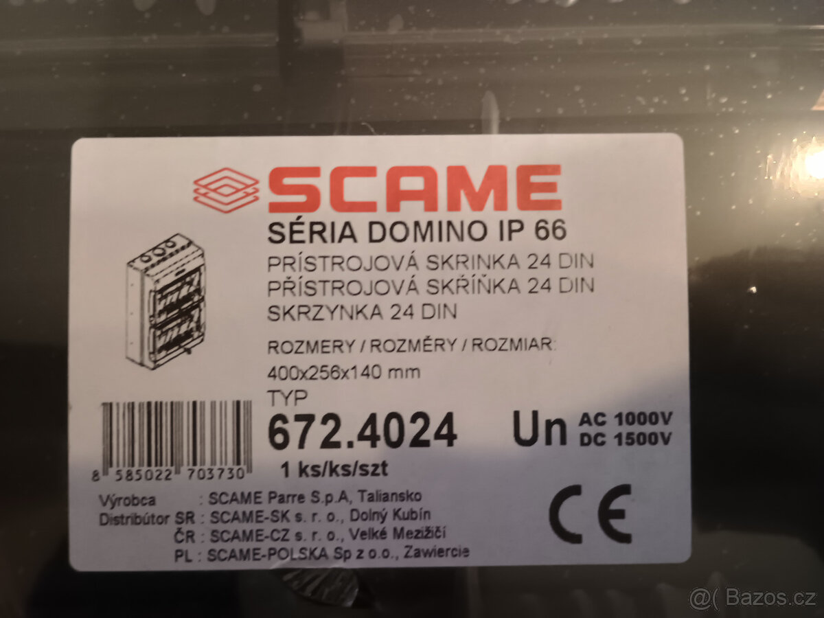 Přístrojová skříňka na jističe