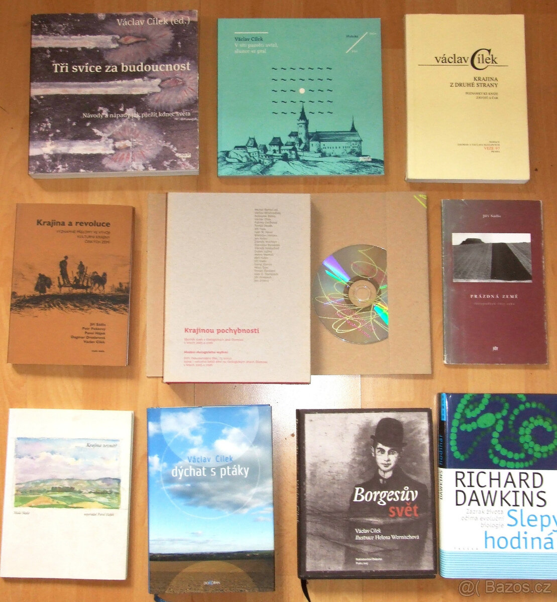 knihy od: Václav Cílek, Jiří Sádlo, P. Hájek, O. Štěrba, aj.