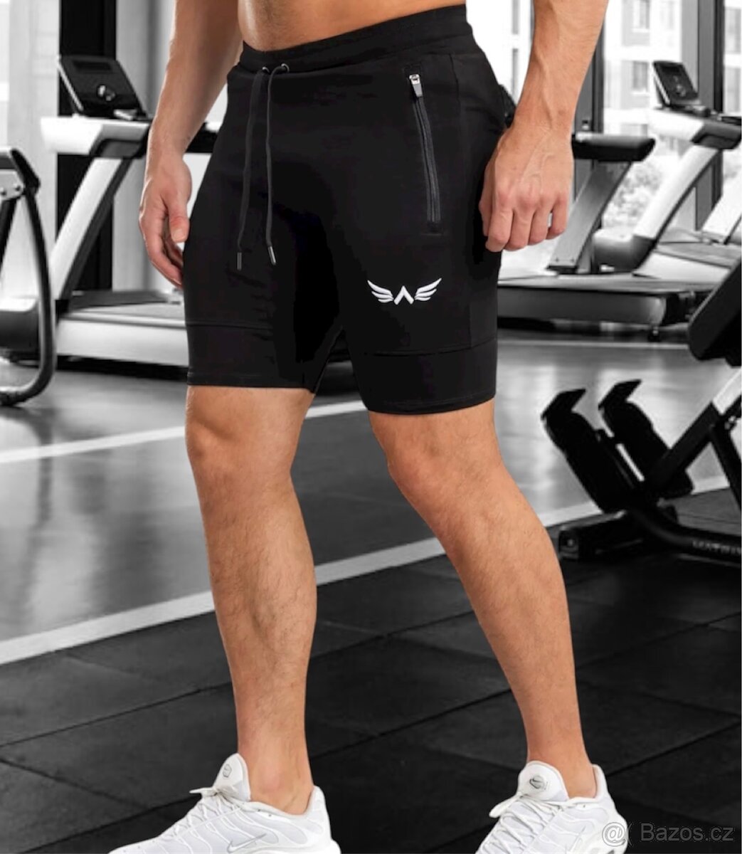 Nové pánské sportovní, fitness kraťasy Exalted, vel. M