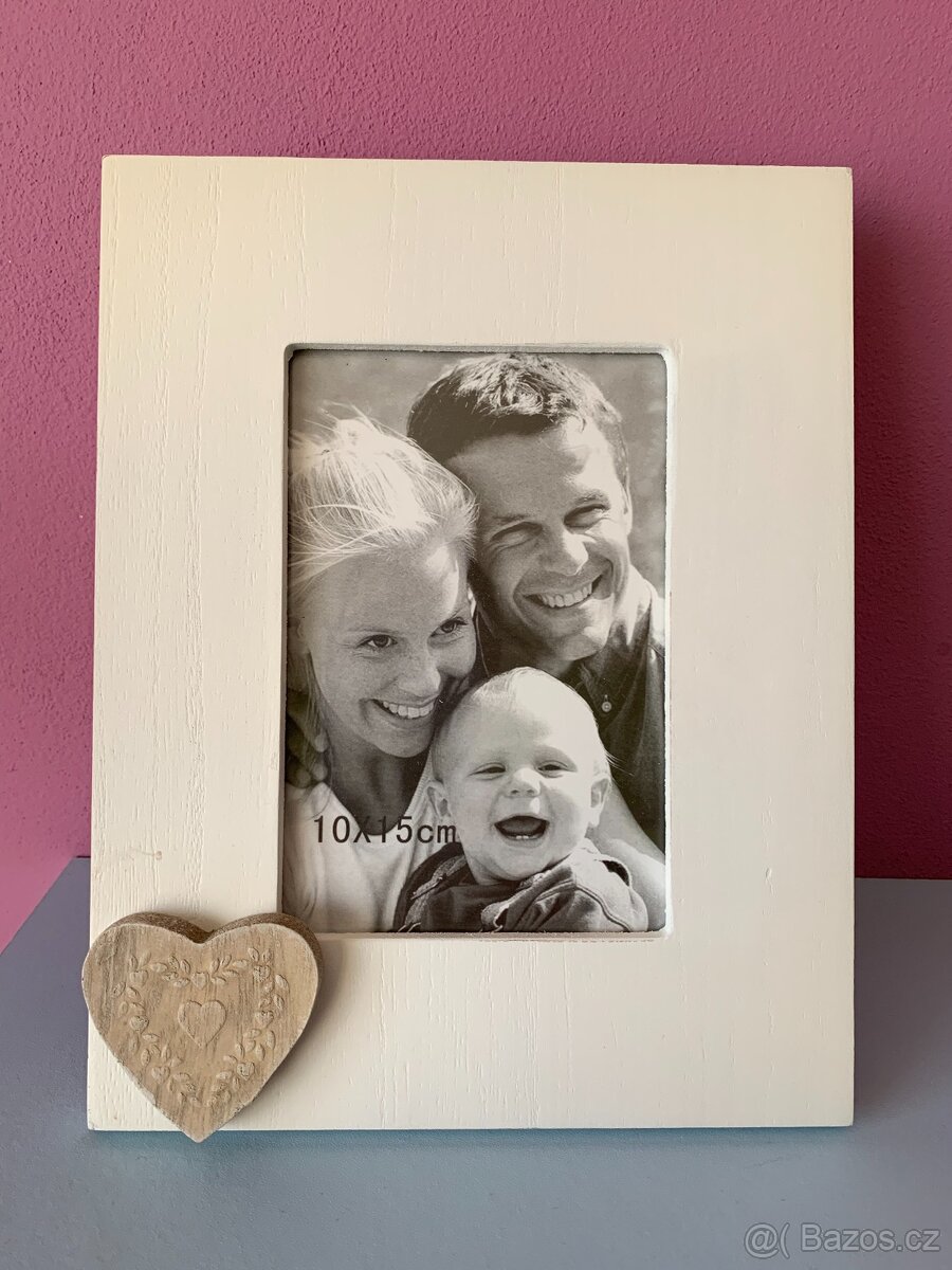 Fotorámeček Hnědé srdce