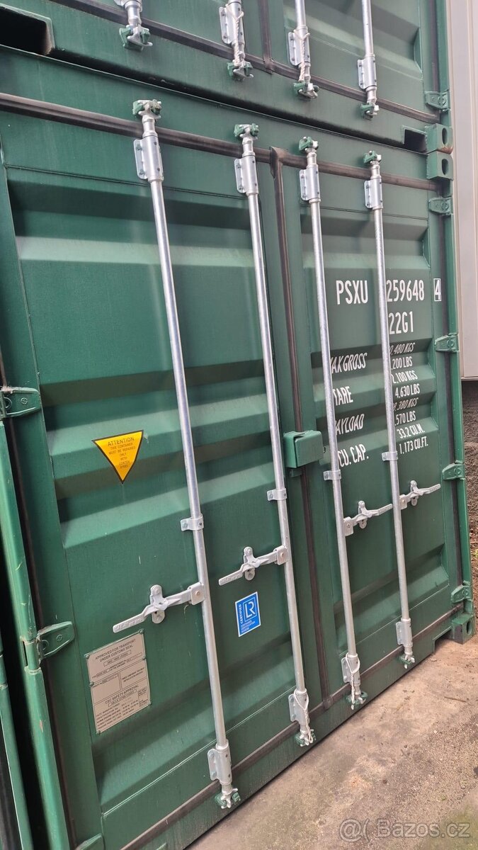 Lodní kontejner 20'DC po jedné cestě - zelený