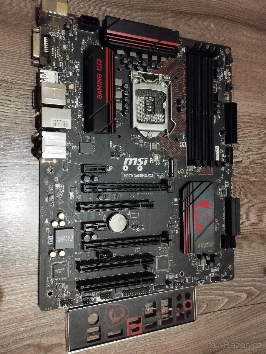 MSI H170 Gaming M3 + box + i/o