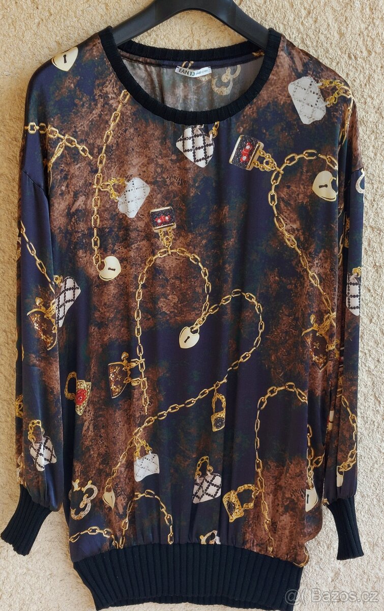 Luxusní hedvábná halenka - Ean 13 - vel. 48 - jako nová