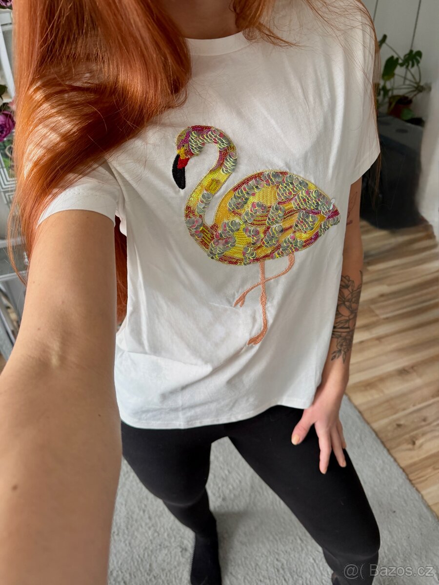Tričko s plameňákem