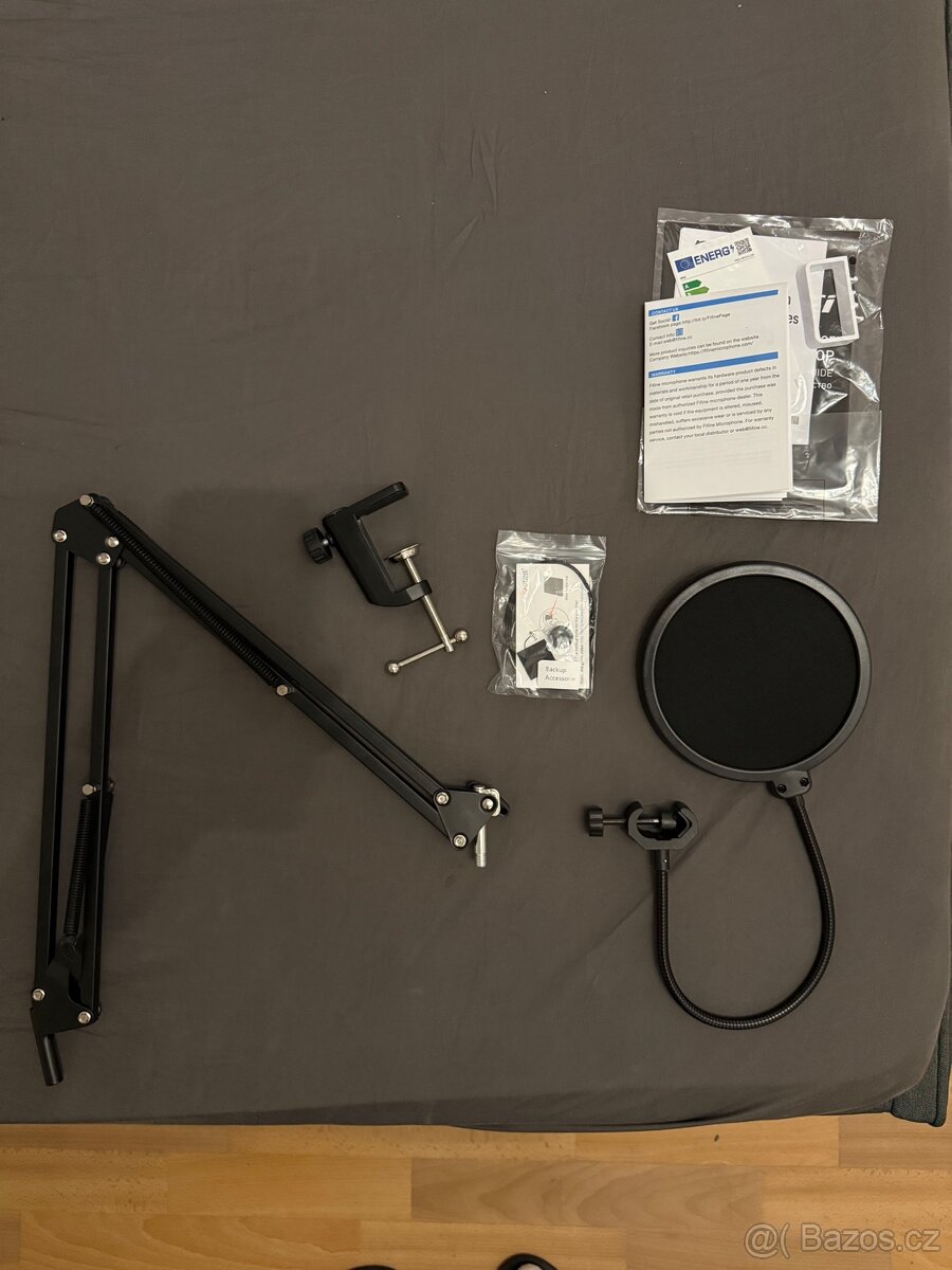 Rameno k mikrofonu s pop filtrem