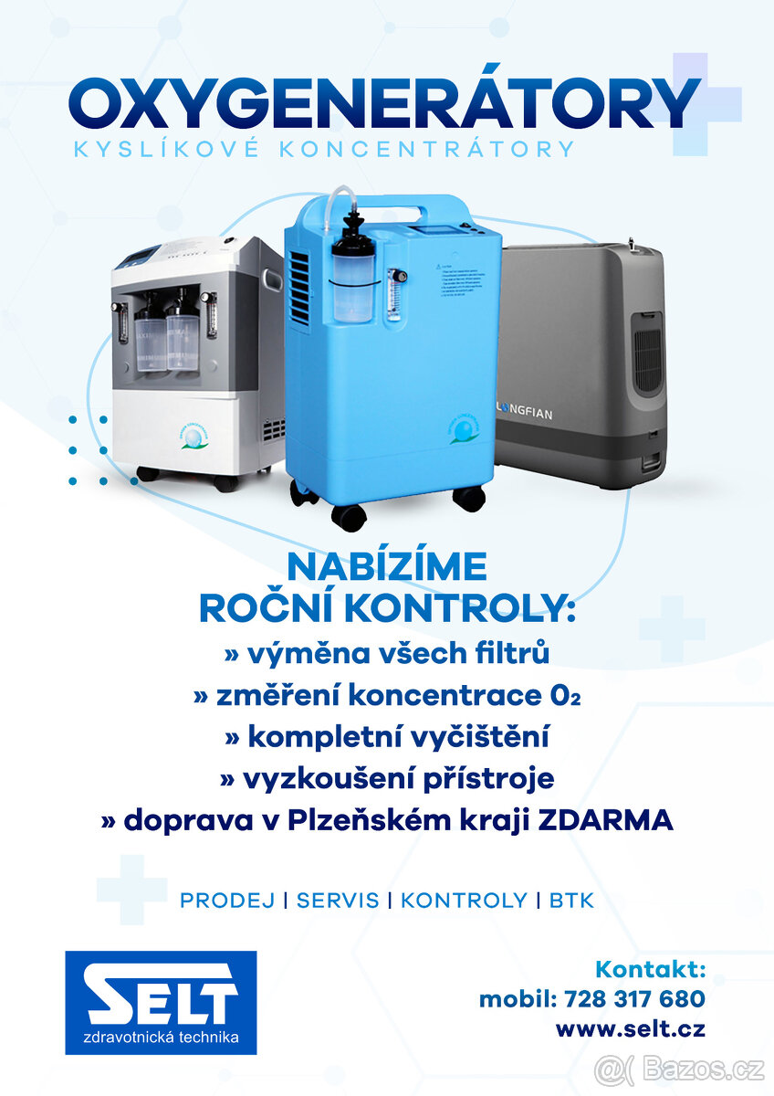 Roční kontroly a servis kyslíkových koncentrátorů