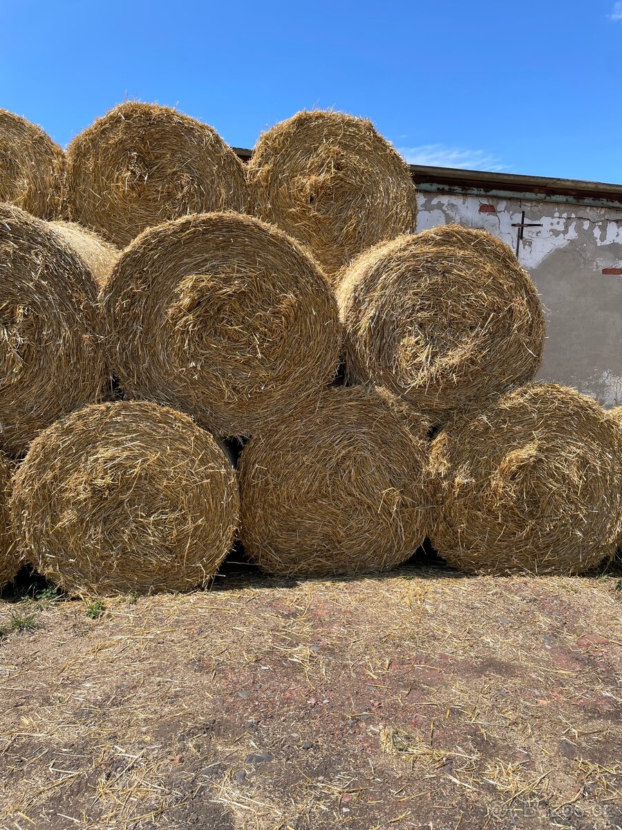 Sláma kulaté balíky