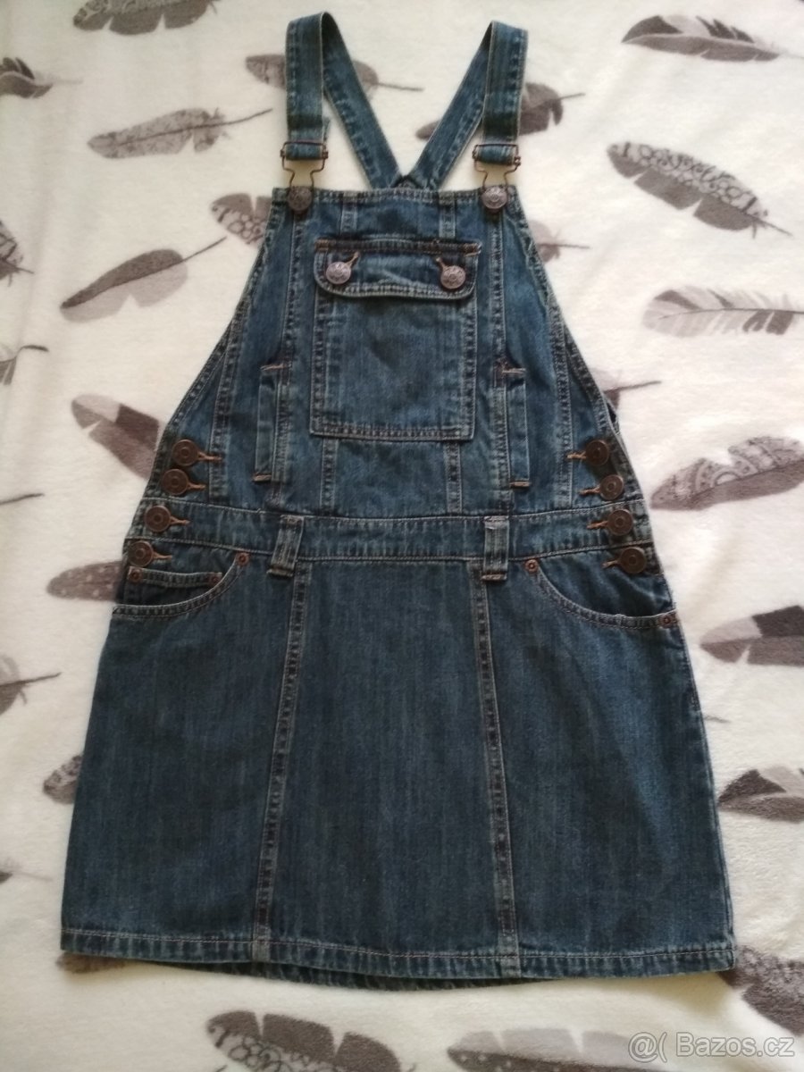 Dívčí riflová sukýnka s laclem NAF NAF