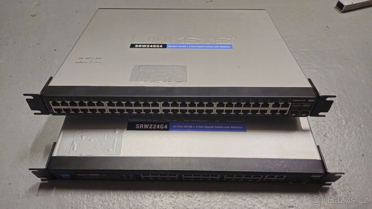 Switche Cisco linksys 24/48 portů