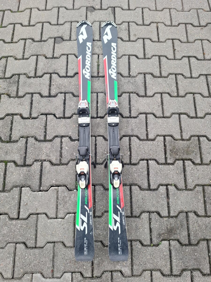 Dětské závodní slalomové lyže Nordica SLJ WC - 143