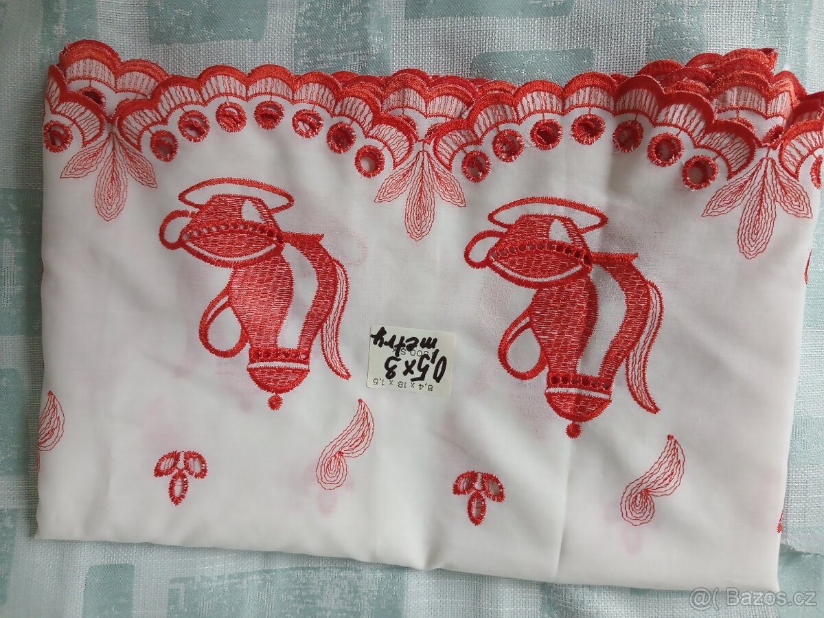 Záclona 0,5x3 metry, na chalupu RETRO