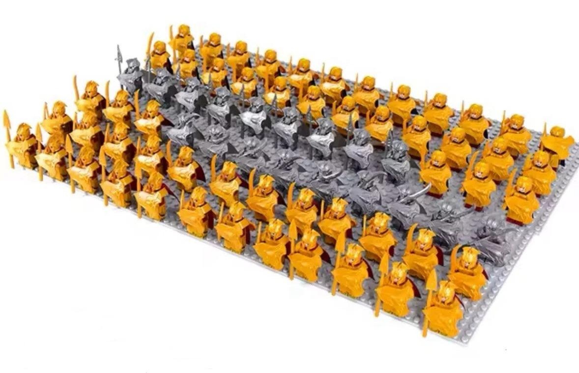 Sada 72 kusů figurek - Pán prstenů Armáda Elfů + trpaslíků.