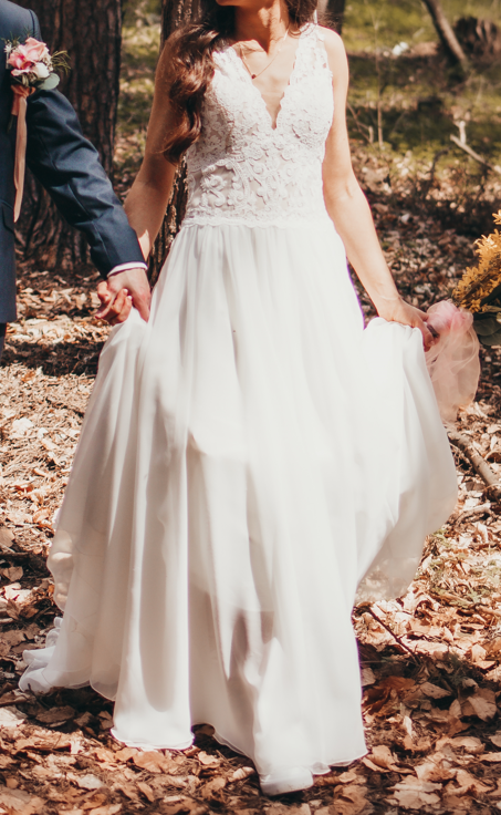 Boho svatební šaty, velikost 36