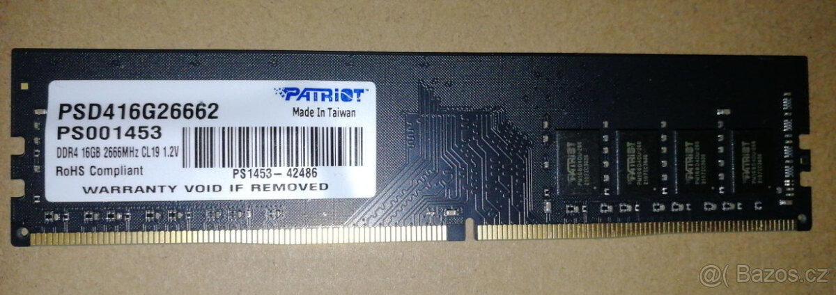 16GB DDR4/2666 1Rx8 Patriot