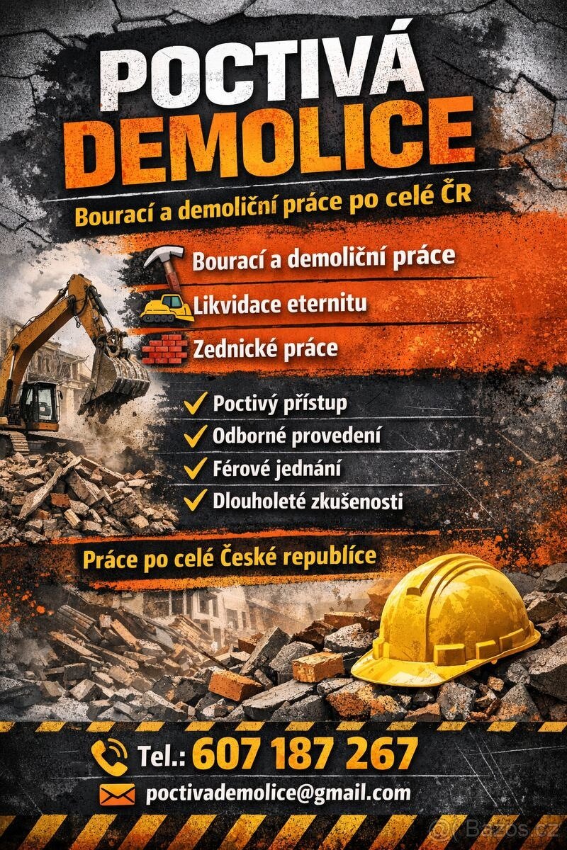 Bourací práce a likvidace eternitu