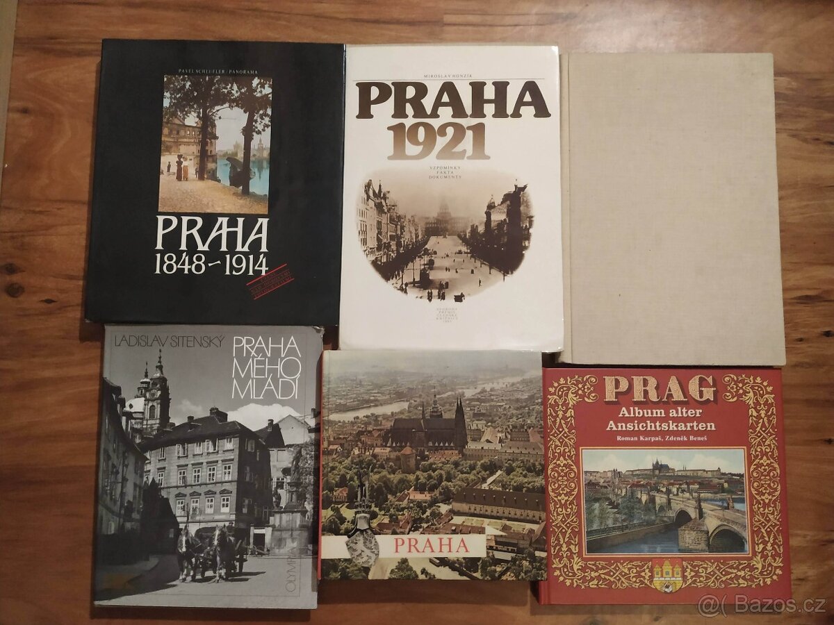 Praha - různé knihy