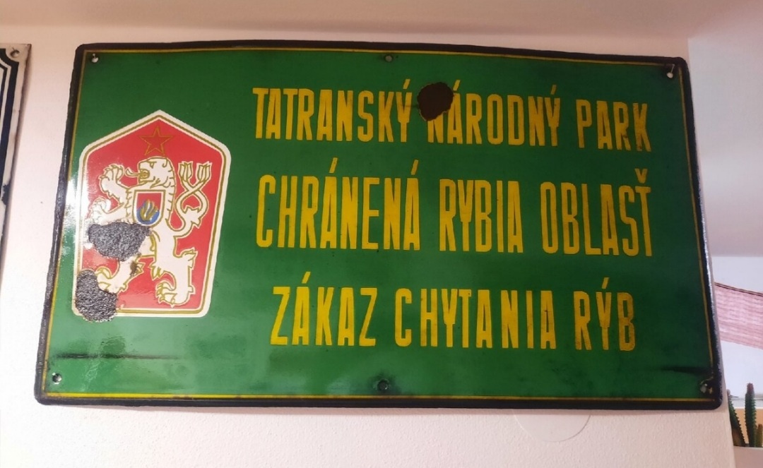 Smaltovana cedule tatranský národný park