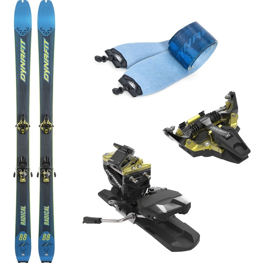 Skialpy DYNAFIT RADICAL 88 - 166 cm s pásy i s vázáním