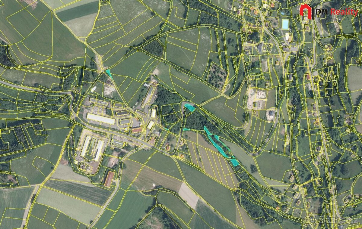 Prodej lesních pozemků 2496 m2