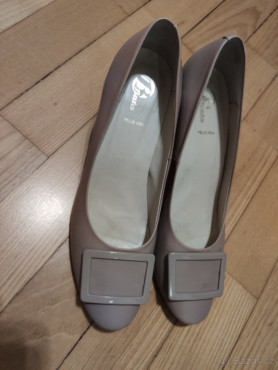 Dámské kožené krásné lodičky zn.PELLE VERA