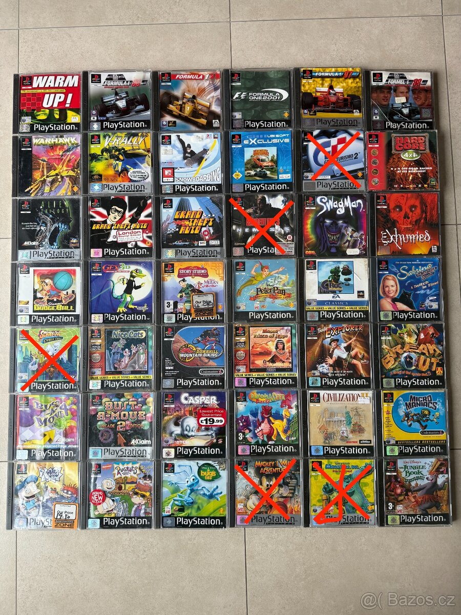 Hry playstation 1 GTA,SwagMan,Croc atd.