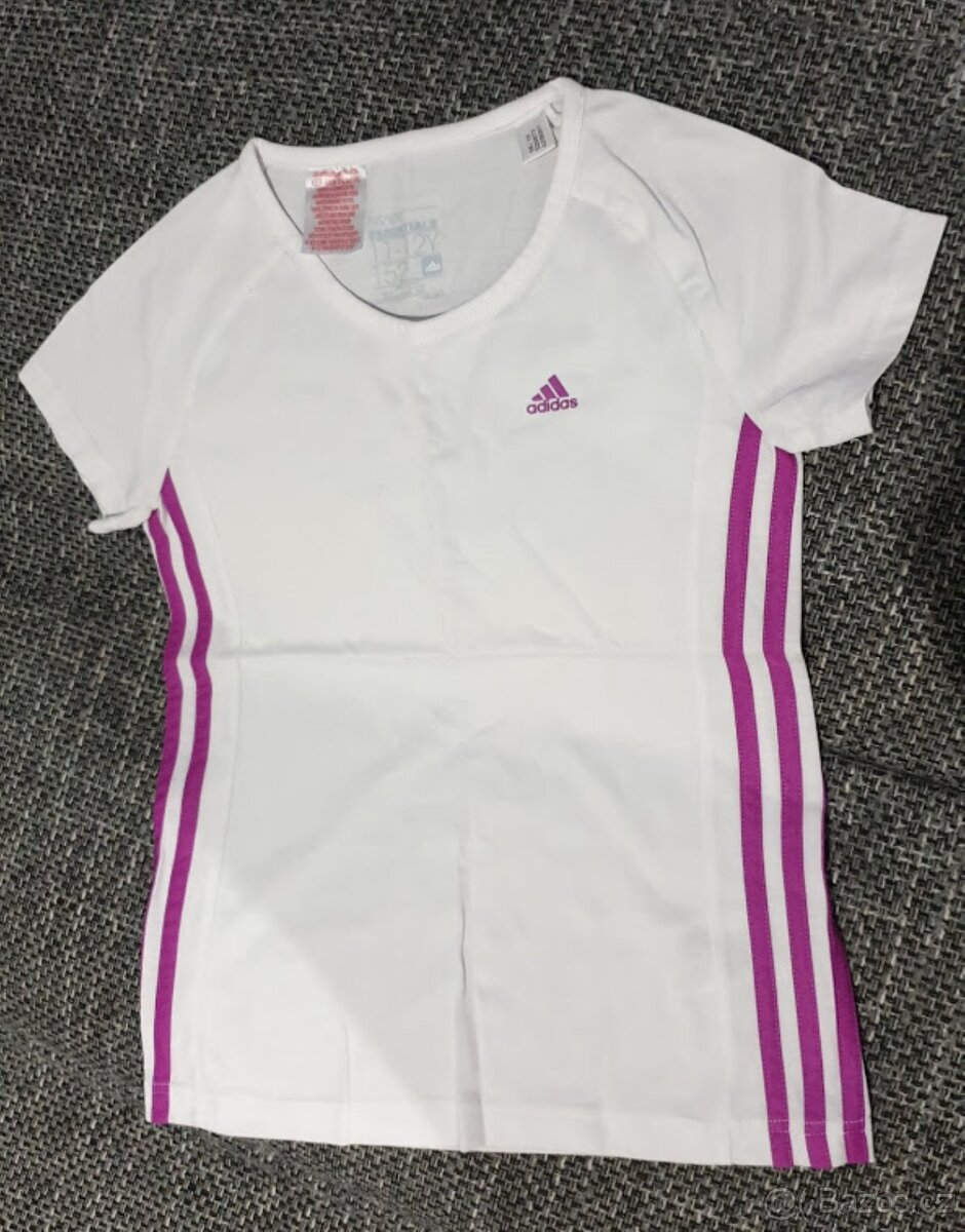 Tričko Adidas s fialovými pruhy