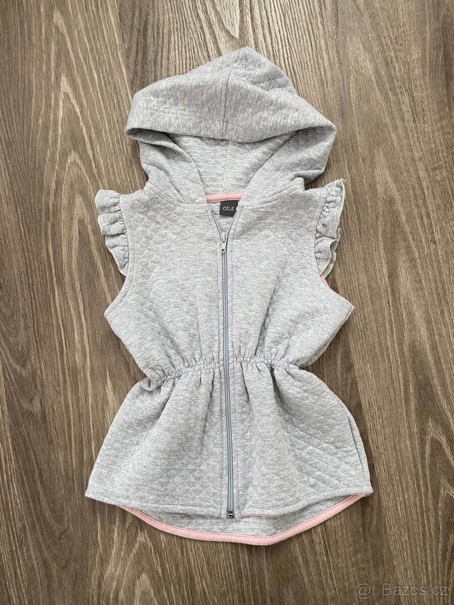 Dívčí vesta s kapucí Atut vel.110/116