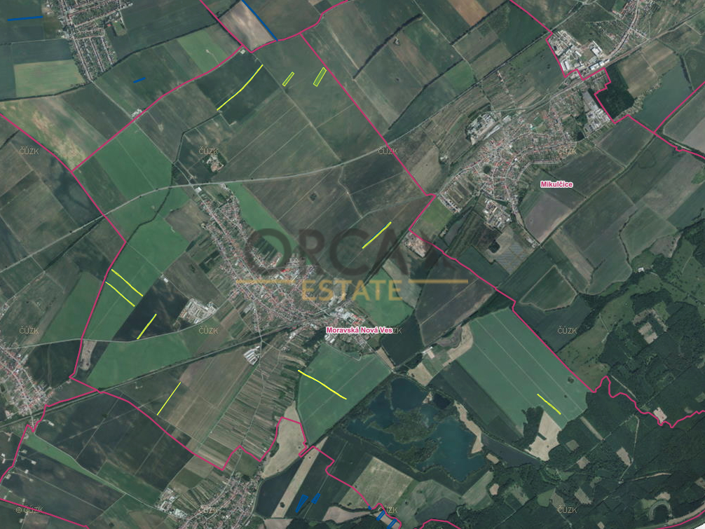 prodej pole, 26 753 m2 Moravská Nová Ves