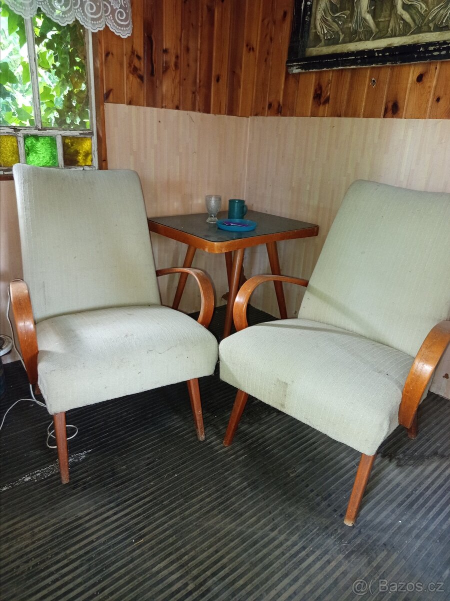 Retro křesla + stolek